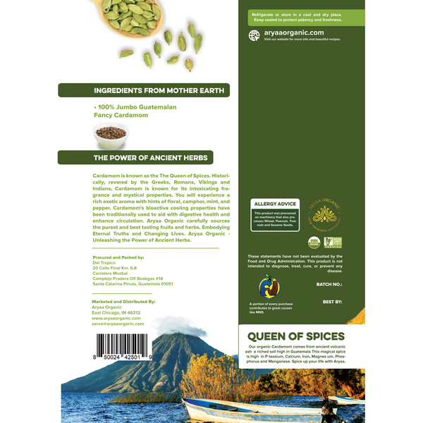 Aryaa Organic Cardamom Seeds- Energy Infused