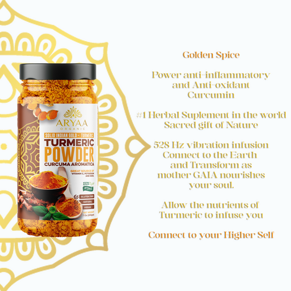 Aryaa Organic Turmeric Powder (Organic)- Energy Infused