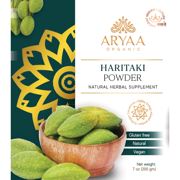 Aryaa Organic Haritaki Powder (Organic)- Energy Infused