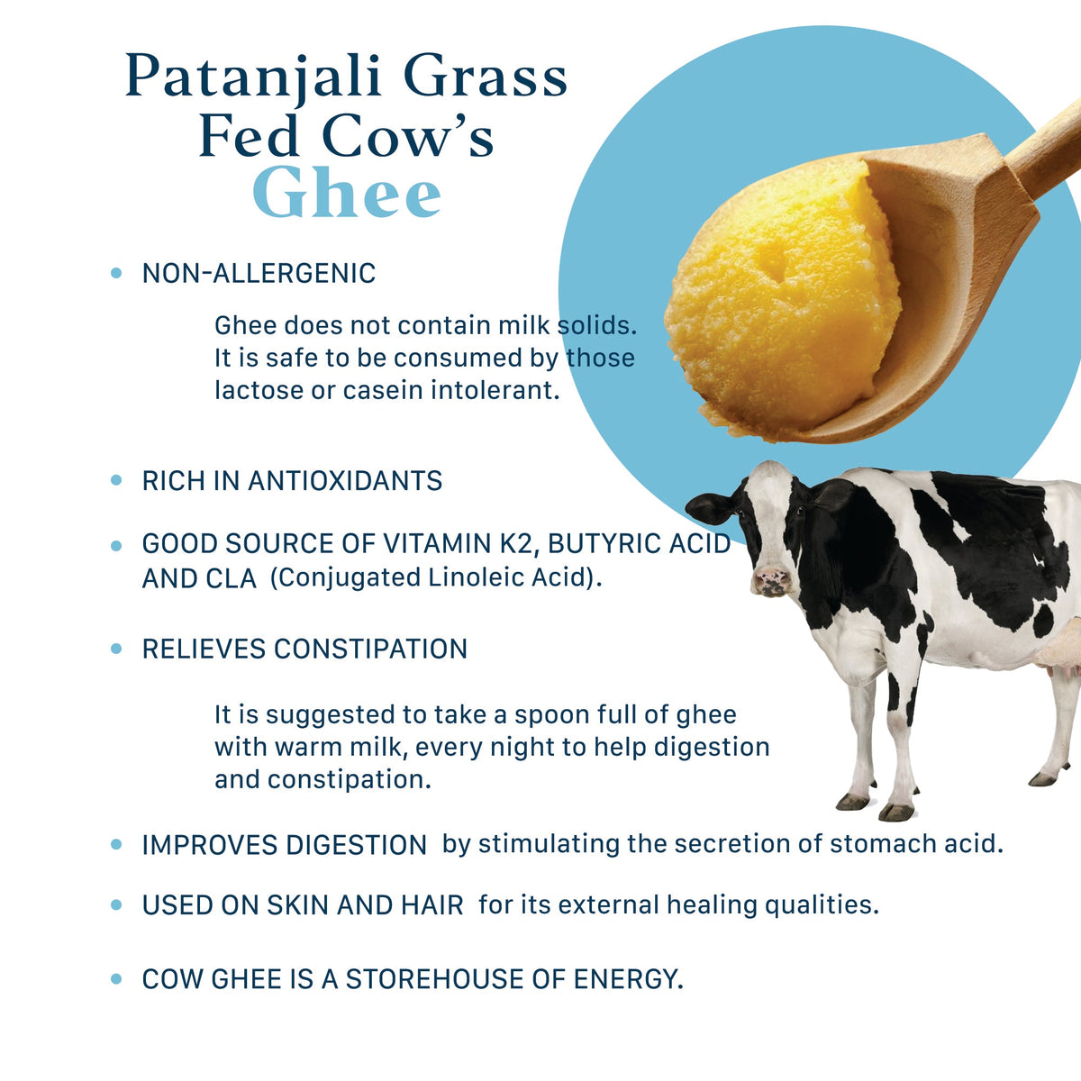 PATANJALI- ENERGY INFUSED ORGANIC GRASS FED COW'S GHEE