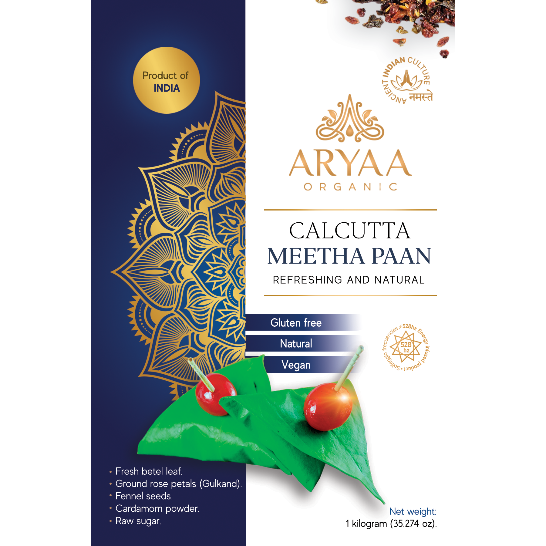 Aryaa Organic Calcutta Meetha Paan - Energy Infused