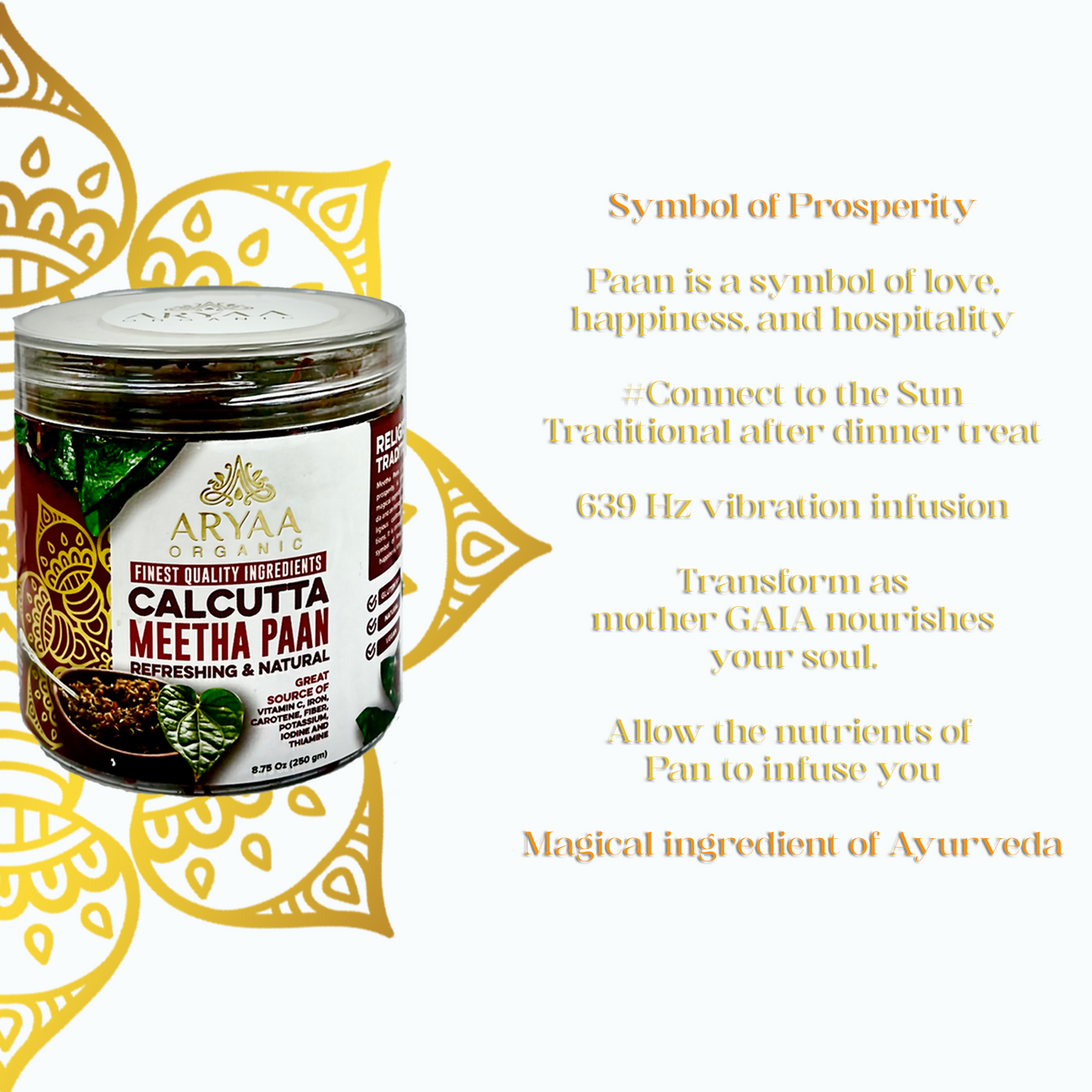 Aryaa Organic Calcutta Meetha Paan - Energy Infused